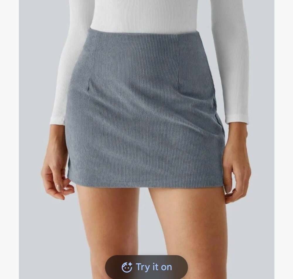 Halara Corduroy Skort Size L Blue